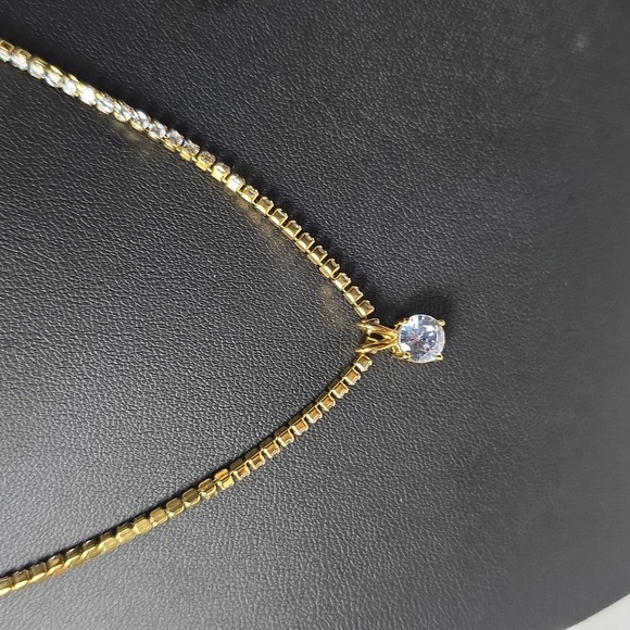 16" 18K Girly Gold Dipped Sparkel Necklace - Picture 2 of 9